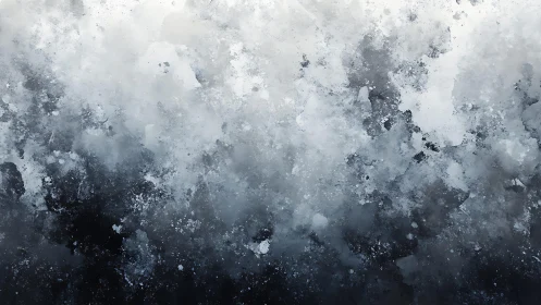 Abstract black and white textured background with cloudy effect.