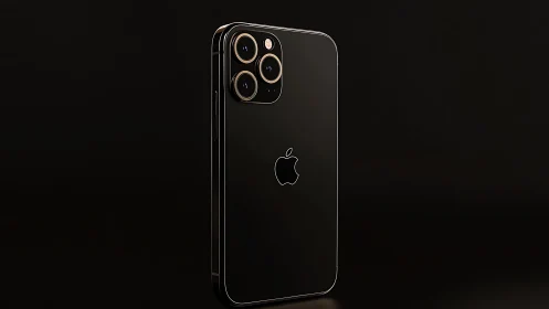 iPhone Pro Max Black. Premium smartphone with triple-lens camera.