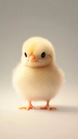 Soft-Form Chick: Digital 3D Character Study.