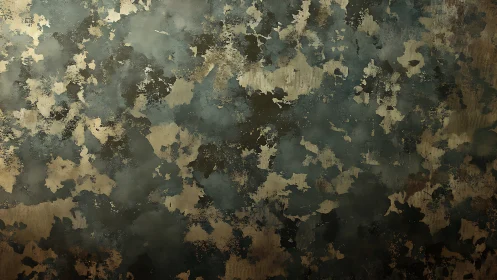 Corroded metallic patina with mottled oxidation topology map.