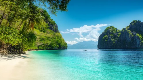 Tropical Island Paradise Beach Cove.