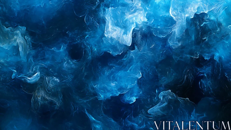 Turbulent cyan fluid dynamics in layered digital abstraction.