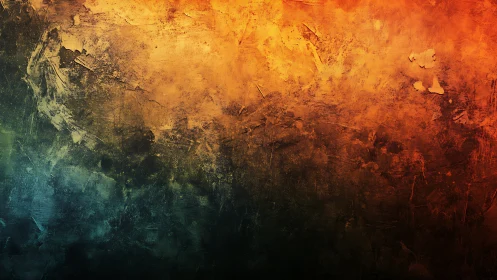 Textured bicolor abstract field with warm-to-cool gradient dynamics.