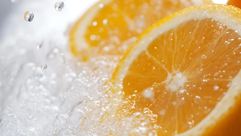 Macro optical study of citrus slice in turbulent effervescence.