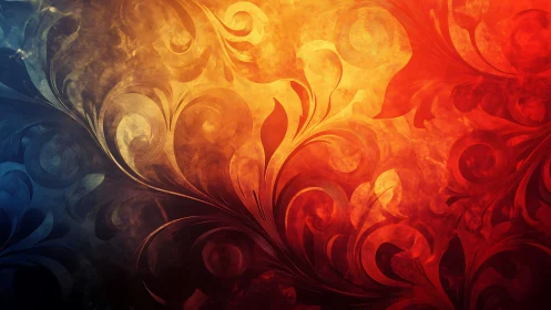 Floral embers unfurl as cool midnight swirls quietly retreat