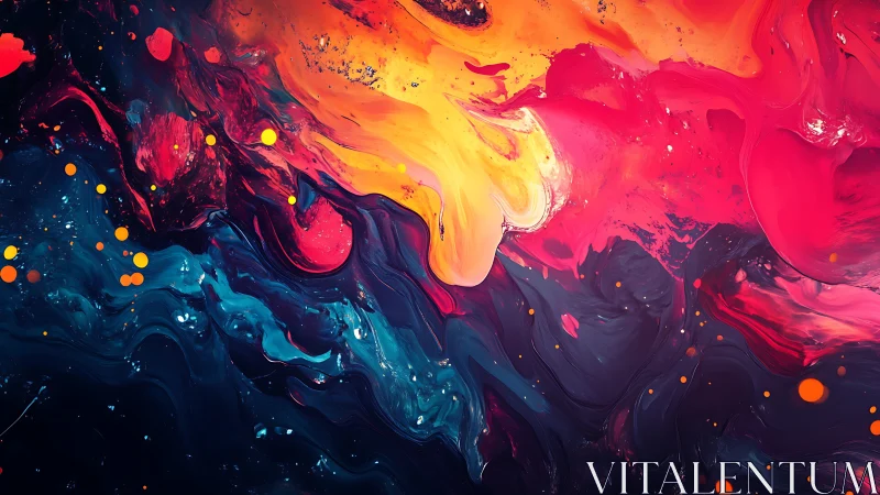 Colorful waves of liquid light swirl in a vibrant abstract dream