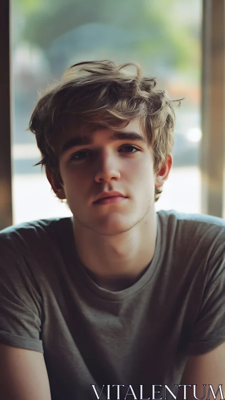 Soft backlit portrait emphasizes shallow depth and diffuse bokeh