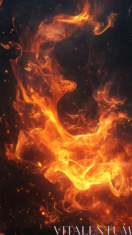 Blazing Dance of Radiant Fire and Golden Flames