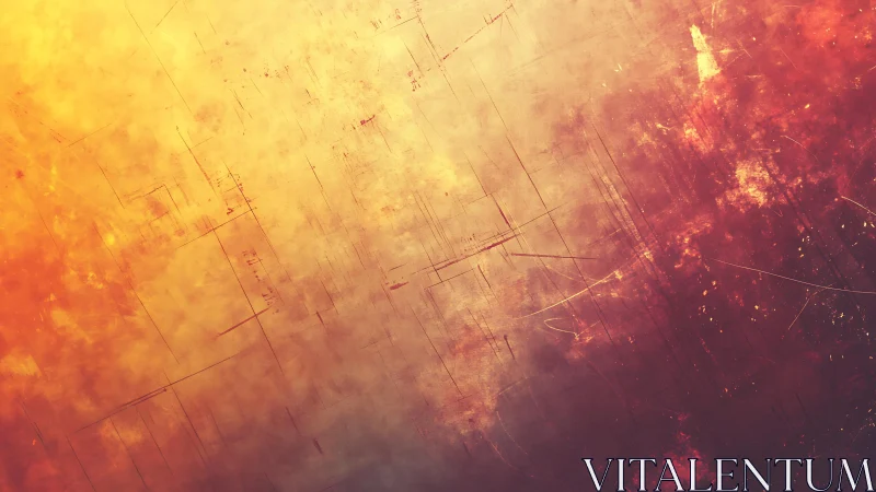 Warm Abstract Grunge Texture with Scratched Lines and Faded Colors.