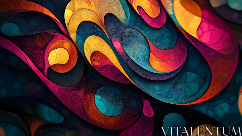 Curved waves of color create a cozy abstract hideaway.