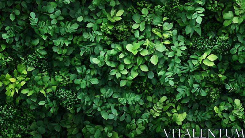 Leafy chorus on a living emerald wall of quiet abundance.