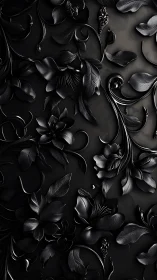 Ornate Floral Metalwork in Monochrome Elegance