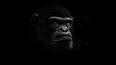 Quiet strength glows in this detailed gorilla portrait