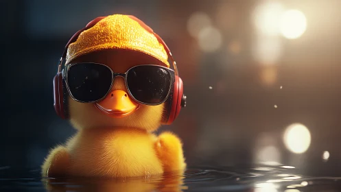 Cool Duckling in Yellow and Gold Vibes.