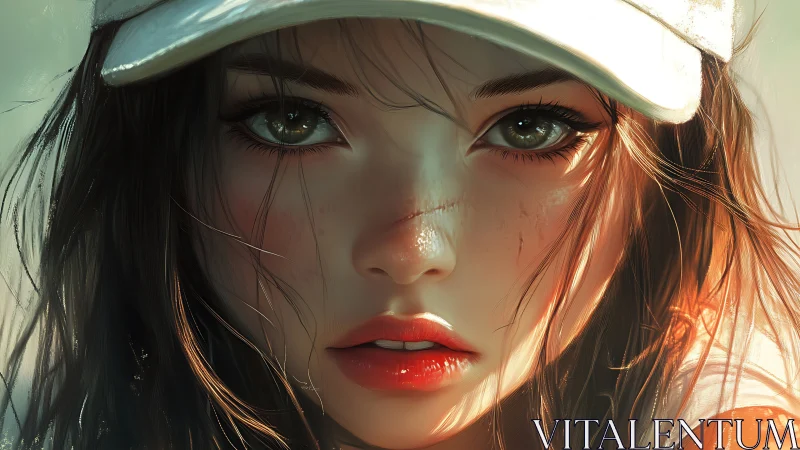 Hyperreal close-up portrait with cinematic light modeling.