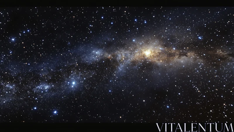 Starlit river of the Milky Way crossing an endless night sky.