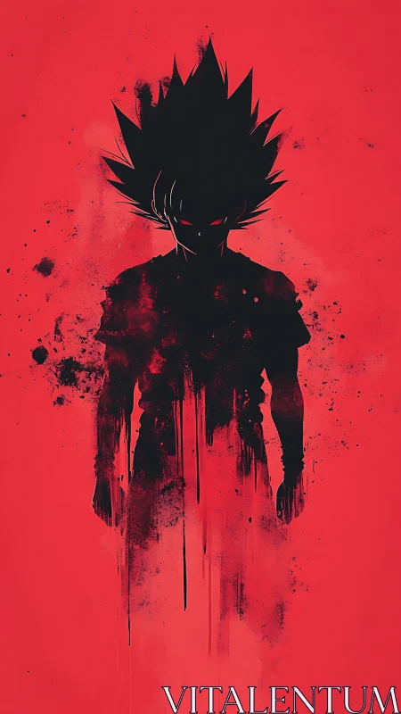 Shadowborn warrior ignites in crimson storm and inked fury.