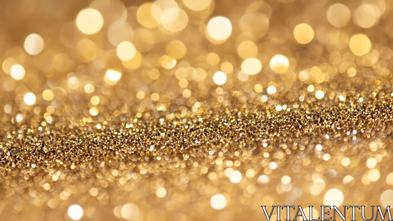 Radiant macro shimmer of golden glitter in soft focus.