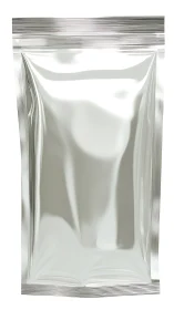 Shiny foil stand-up pouch awaits custom product branding