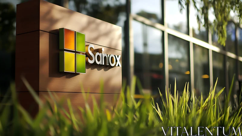 Sanox Architectural Signage with Chromatic Tile Matrix Assembly.