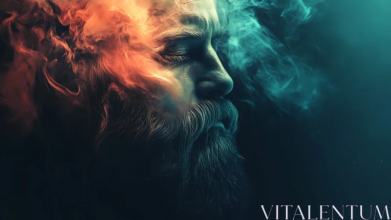 Portrait of quiet fire and cool mist in a dreaming mind.