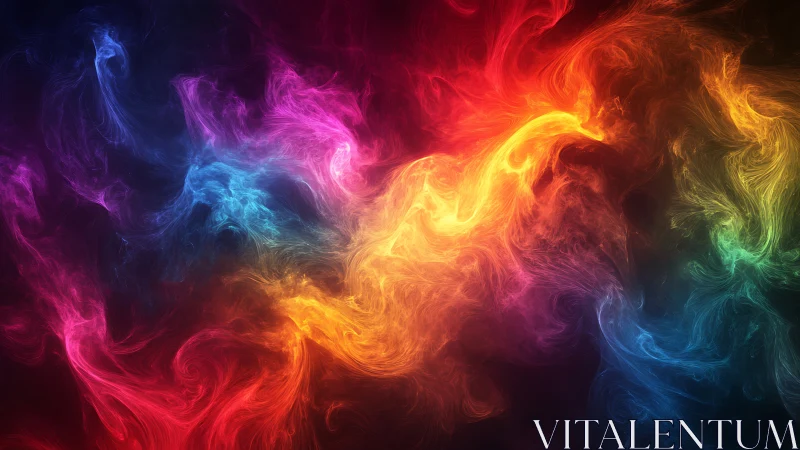 Prismatic nebula streams form swirling luminous spectrum