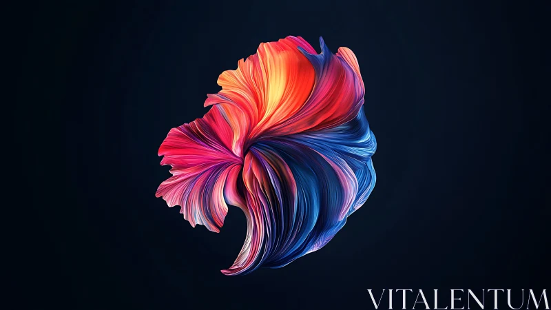 Swirling ribbons of color curl into a bright, inviting bloom