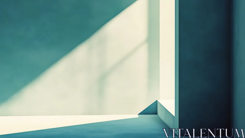 Angular architectural void with raking daylight gradient study.