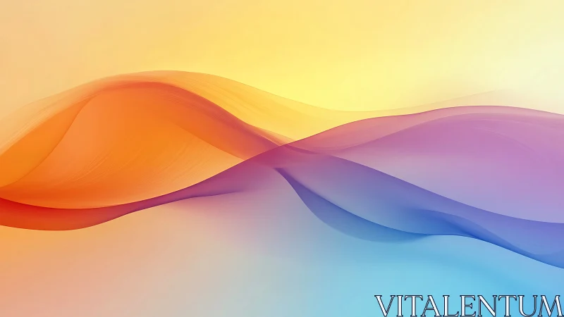 Gradient fluid waves in warm orange, violet and cyan.
