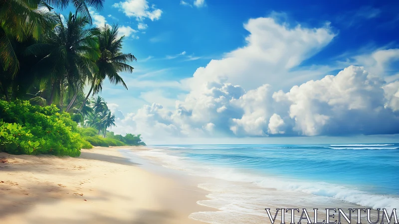 Where Palm Shadows Dance Between Ocean Dreams and Sky