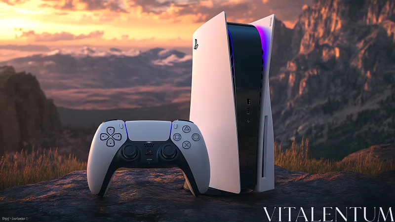 PlayStation 5 Console and DualSense Controller Product Display.