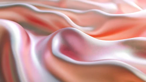 Silken coral dunes roll like liquid light across space