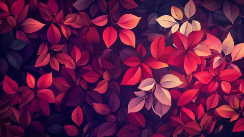 Nocturne of Ember Leaves in a Velvet Twilight Canopy.