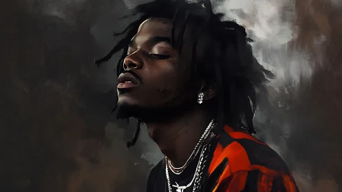 Portrait of a contemplative man in moody cinematic lighting