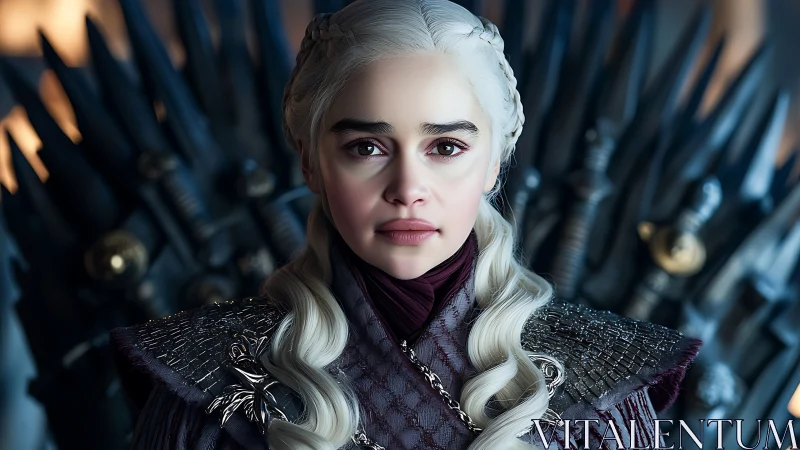 Photorealistic fantasy queen portrait with throne symmetry.