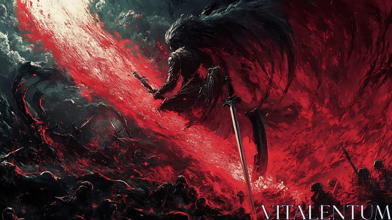 Armored dark reaper cleaves battlefield with incandescent energy arc