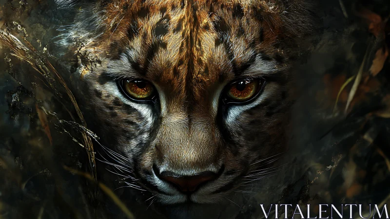 Mesmerizing Tiger Eyes Peer Through the Jungle