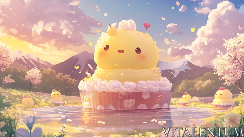 Giant Floofling Dreams: Cupcake Cloud Castle Adventure.