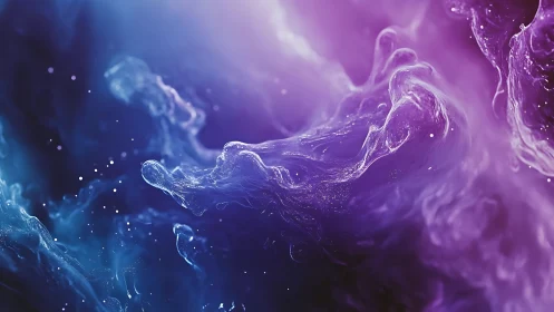 Spectral fluid dynamics in bi-chromatic volumetric nebula field.