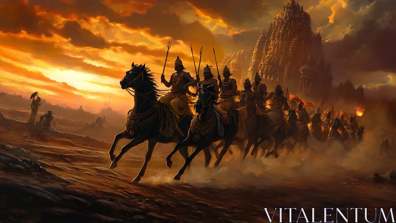 Sunforge cavalry storms the temple of burning dusk.