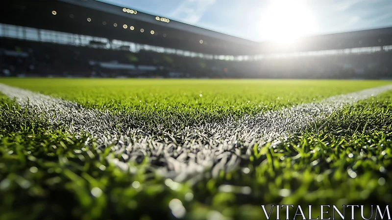 Photorealistic corner pitch macro with stadium backlight geometry.
