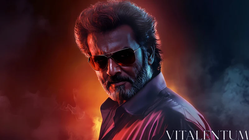 Stormlit shades carve a rebel silhouette from roaring color