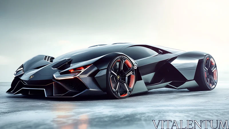 Low-slung angular hypercar concept with aerodynamic ground-hugging body