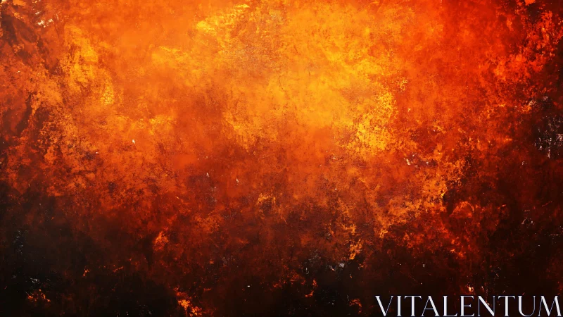 Fiery Abstract Texture with Bold Orange and Red Tones, Modern Art.