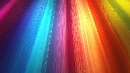 Prismatic comet trails cascading through a neon twilight sky.