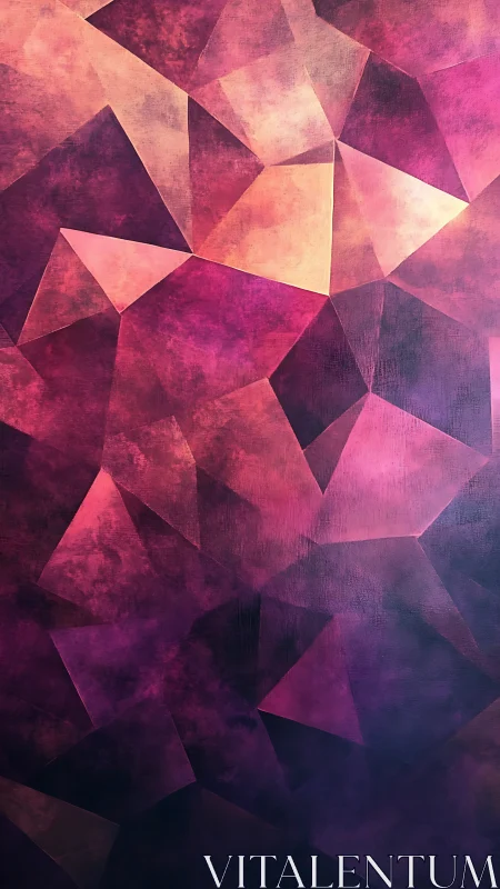Geometric pink and purple polygon abstract background art