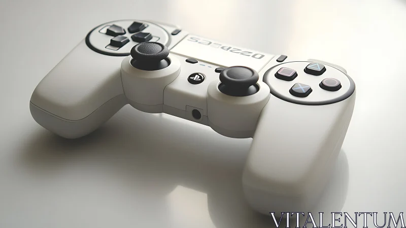 White PlayStation Controller Design Rendered in Modern 3D