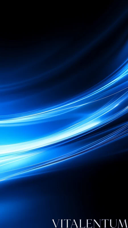 Blue light streaks over dark gradient background.