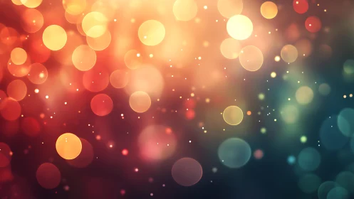 Vibrant Bokeh Light Background in Warm Abstract Style.
