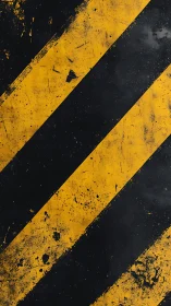 Industrial hazard stripes with distressed yellow texture.